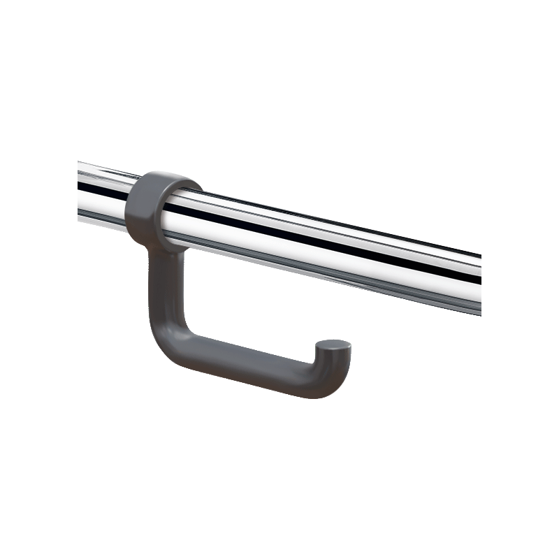 510081 Держатель туалетной бумаги на поручень Ø 32 мм - Ø 34 мм, серый DELABIE 