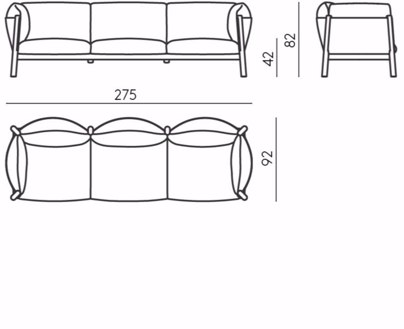 DE PADOVA Диван из ткани Yak sun-id-1458567 - Вид №5