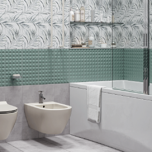 86926640 Плитка настенная рельефная Asana Mint H 20x40 см 1.2 м² цвет ментоловый STLM-0072524 CULTO