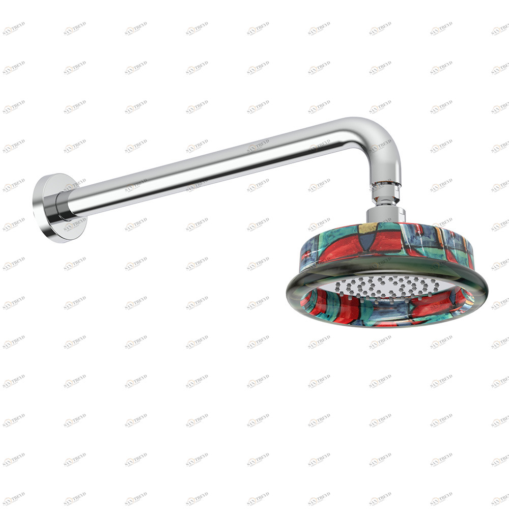 Graffio Круглая душевая лейка Ø 160 мм с потолочным кронштейном 350 мм. CI801 