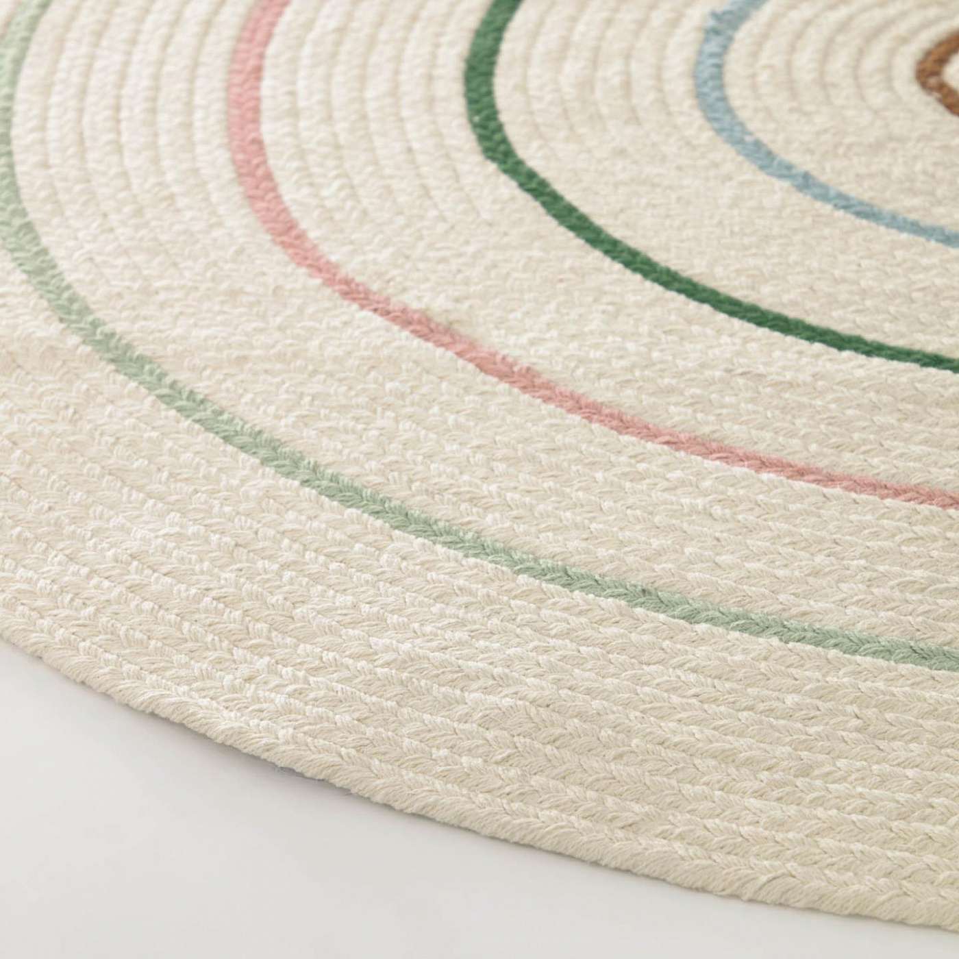 108449 Круглый хлопковый ковер , бежевый и разноцветный Ø 120 см La Forma Daiana 