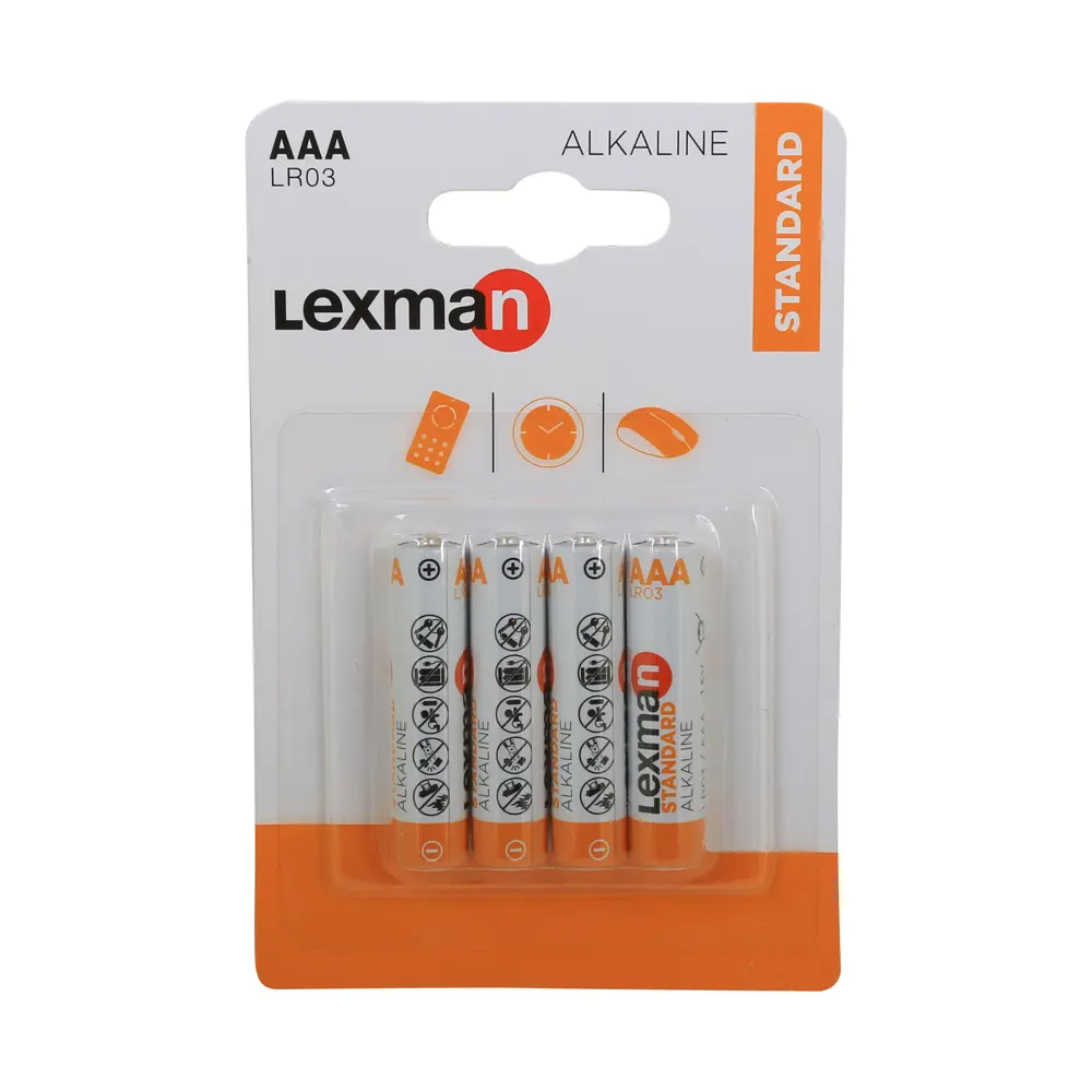 Батарейка Lexman Standard AAA (LR03) алкалиновая 4 шт. 82003971 STLM-2133192 