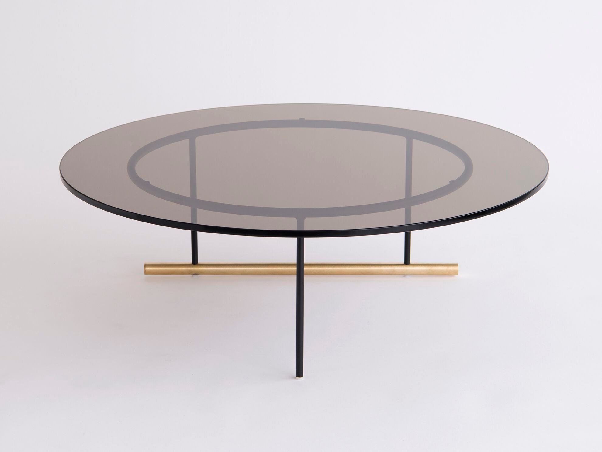 Стеклянный низкий круглый журнальный столик Phase Design Icon ARCH-00038291