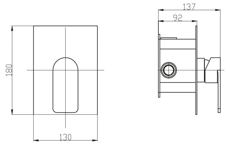 Встраиваемый смеситель для душа NOVA NOV-DASM-IN BELBAGNO  - Вид №1
