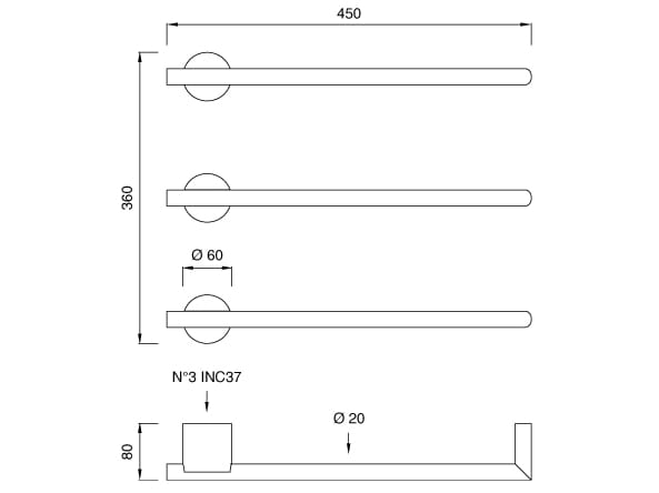 Настенный электрический модульный полотенцесушитель из нержавеющей стали CEADESIGN баланс ARCH-00069186 - Вид №1