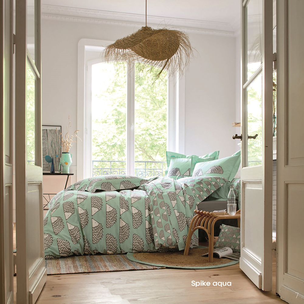 SPIKE_AQ_155 КПБ 155/200 прост 180/290 2 нав 50/75 перкаль 200TC (в подарочной коробке) Blanc des Vosges Santreyd 