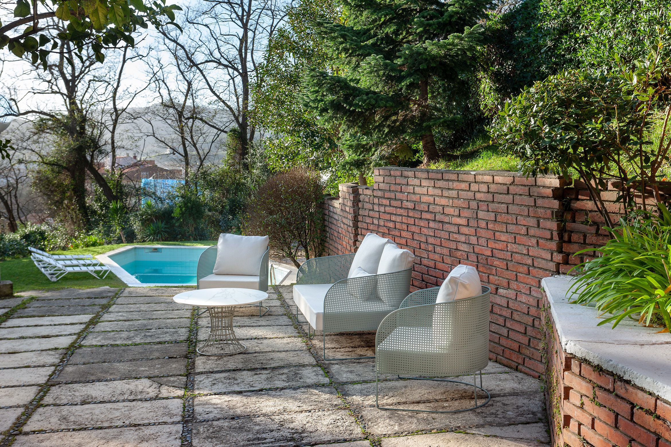 Стальной каркас ткань сад стул iSimar ARCH-00141889 - Вид №3