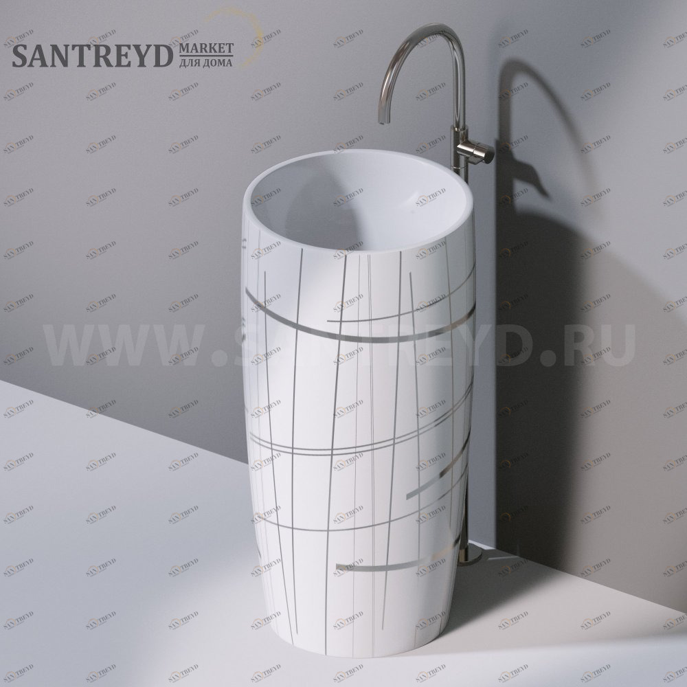 L103T0R0VT.415P Напольная раковина стоящая круглая A. e T. Italia PILLAR AeT ITALIA