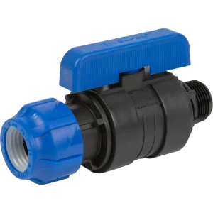 Кран шаровой прямой Valfex DN26 PN16 1"x32 НР полипропилен ручка бабочка 83742597 STLM-2104572