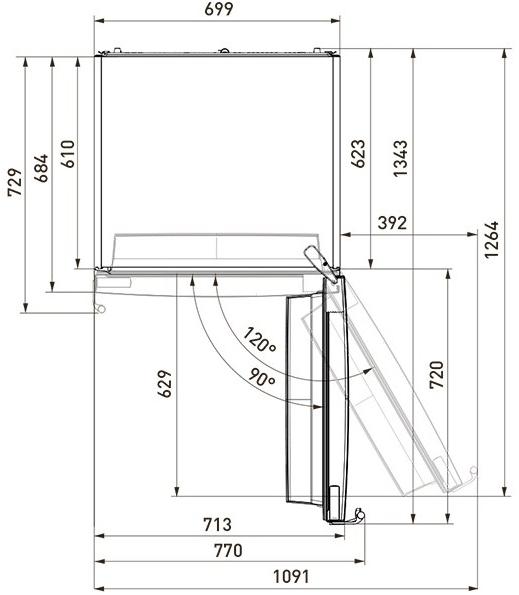 Grundig Отдельностоящий двухдверный холодильник  7255446900  - Вид №2