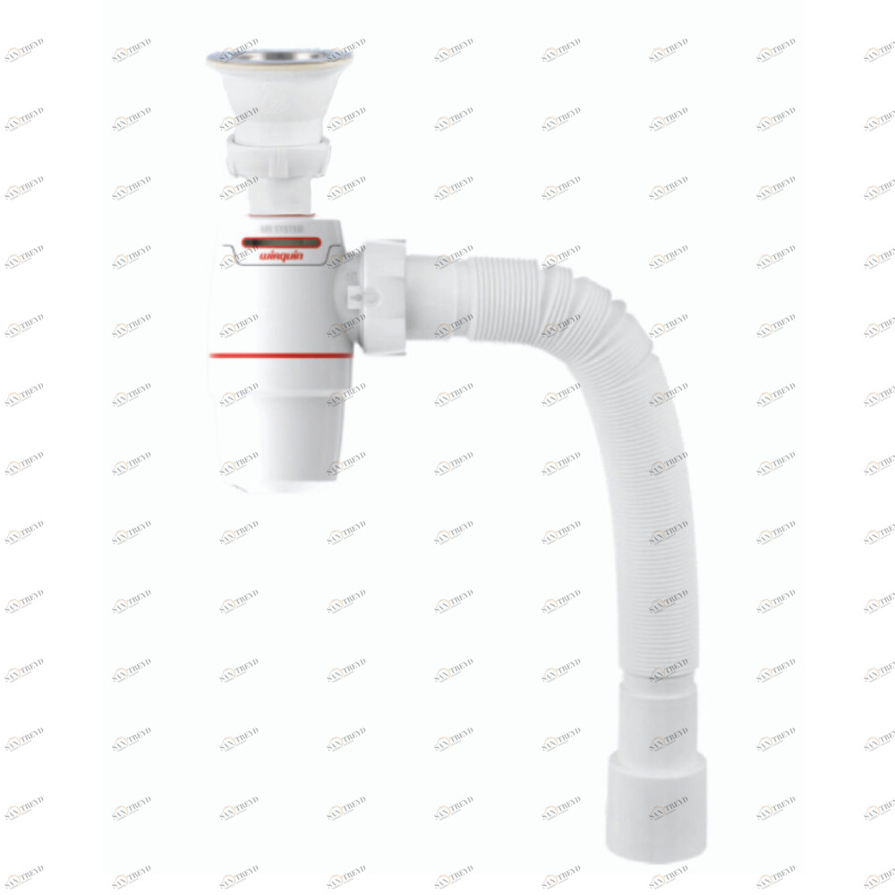 Сифон 30987092Neo Air с нерж. выпуском 1 1/2" х 40мм (для мойки) и гофротрубой 40 х 40/50 мм, L800 м 30987092 Santreyd 