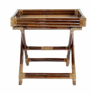 Столик складной с подносом "Биба" ЭКО ДИЗАЙН CLASSIC RATTAN 129615 Бежевый;коричневый