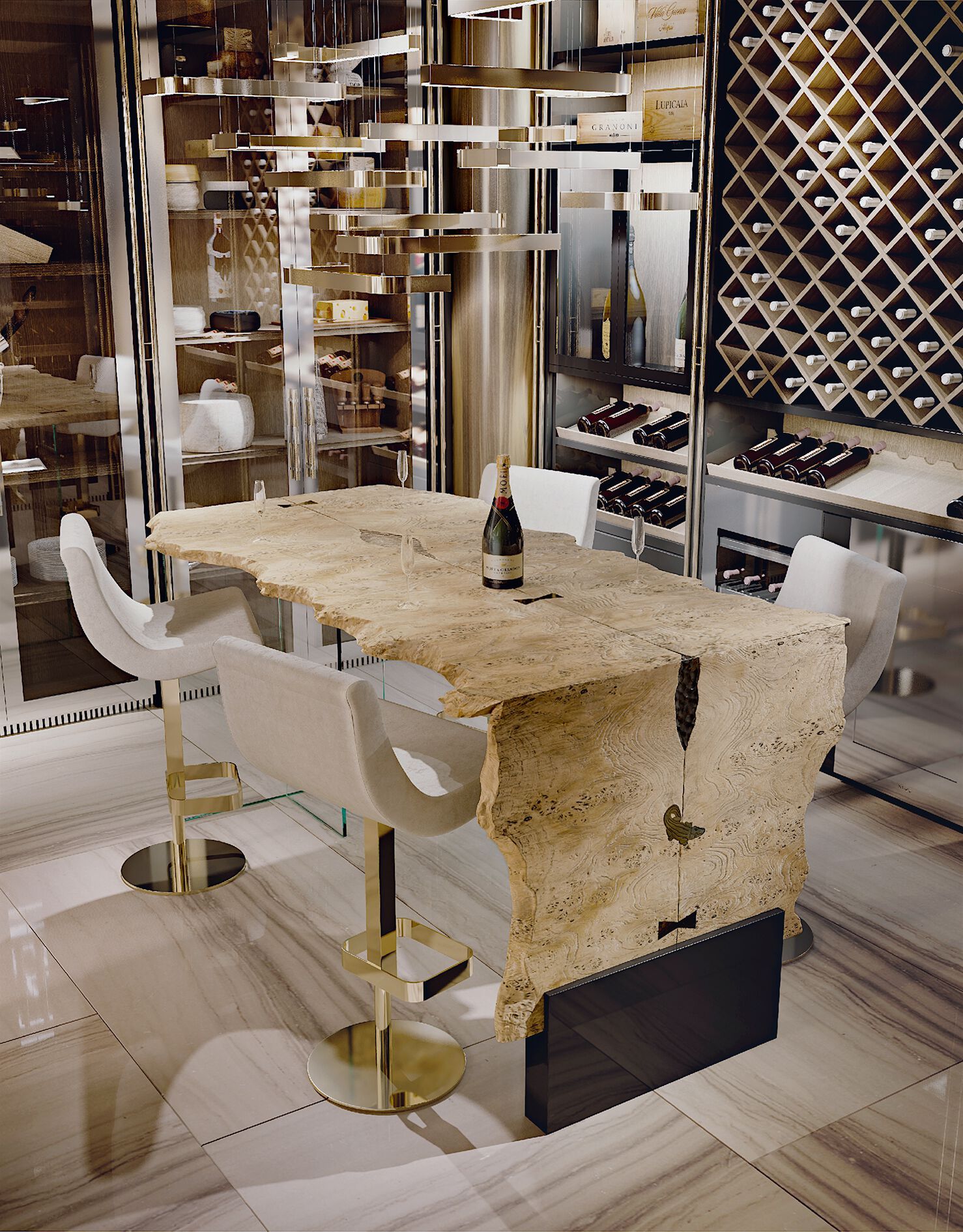 Кожаный мягкий стул Bizzotto Italia Atmosphera ARCH-00133225 - Вид №2