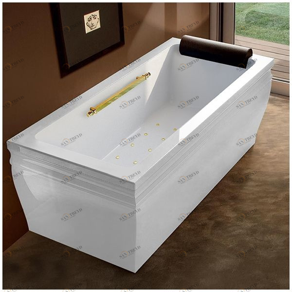 Ванна с аэромассажем белая с золотом Gruppo Treesse Blanque 1880 DXSTAV168CZ