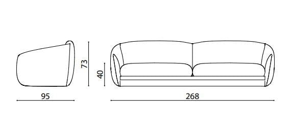 3-местный тканевый диван True Design not sofa ARCH-00027215 - Вид №6