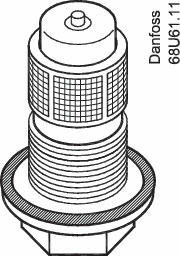 Danfoss TUA/TUAE — Клапаны терморегулирующие со сменными клапанными узлами TUA Корпус клапана с элементом термостат 068U2201  - Вид №14