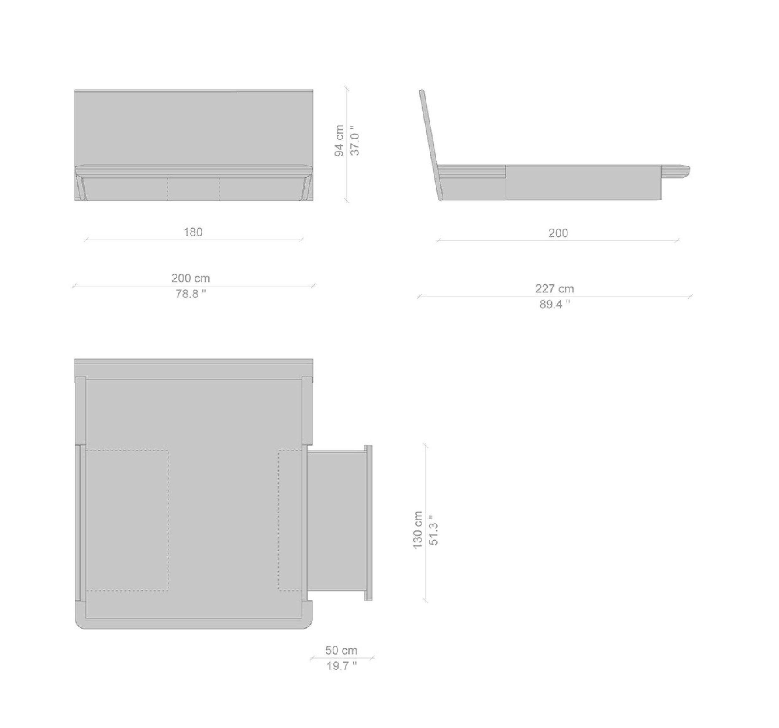 Кровать с изголовьем из ясеня CASSINA ACUTE ARCH-00017163 - Вид №4