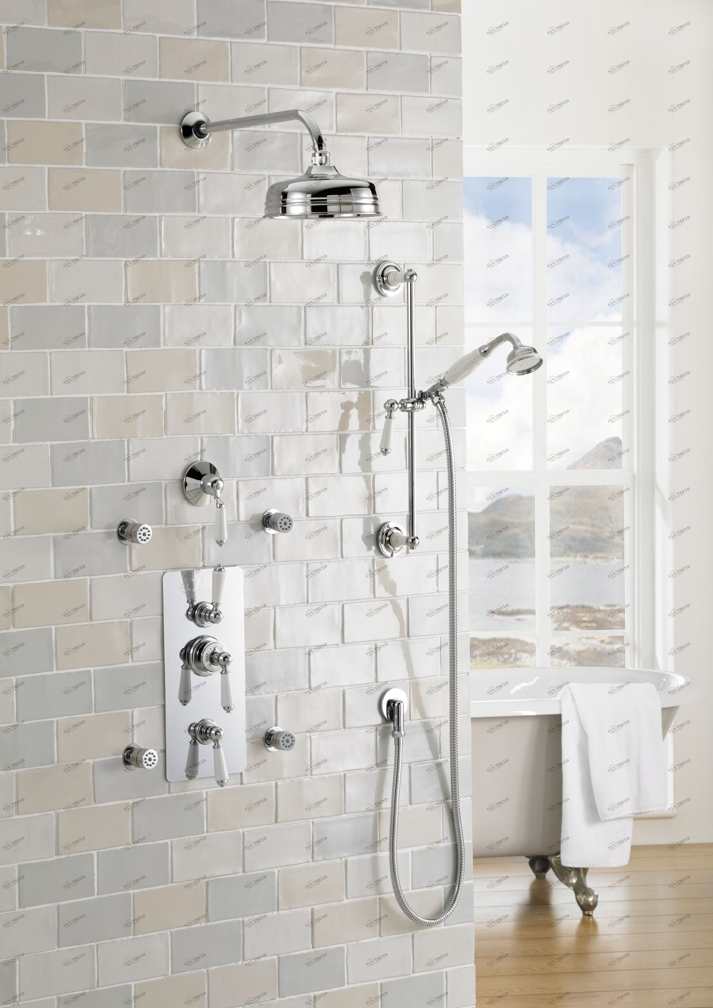 Traditional bathrooms Термостатический смеситель для душа с накладкой Tb771.ag 