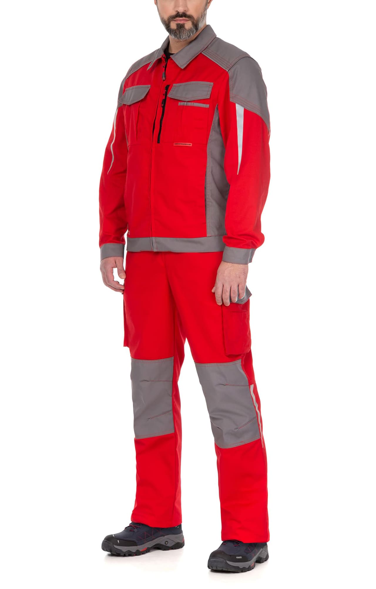 64639 Костюм  NEW 2 красный с серым STATUS  Летняя спецодежда  размер 44-46/170-176  - Вид №15