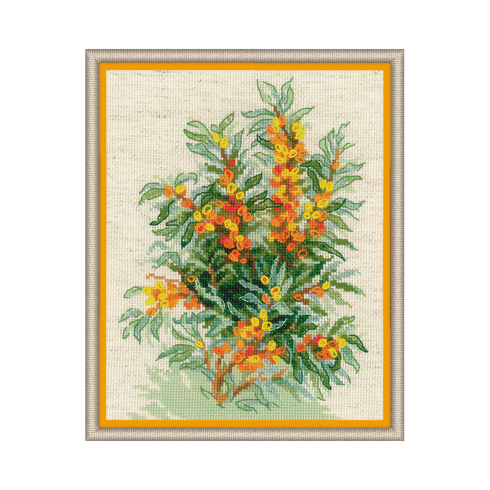 1648 Набор для вышивания Облепиха 24 х 18 см RIOLIS Сотвори Сама 