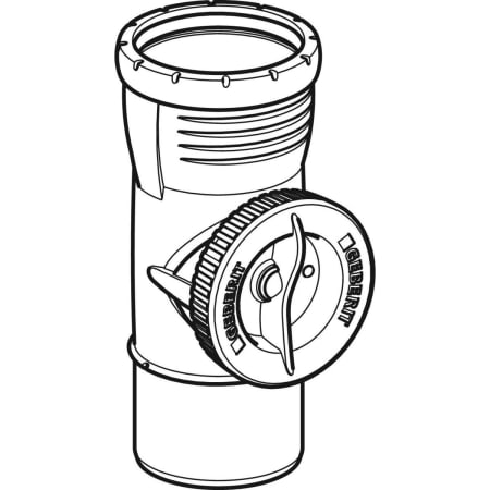 393.227.14.1 Ревизия Geberit Silent-Pro 90°, с круглым окном технического обслуживания Geberit  - Вид №1