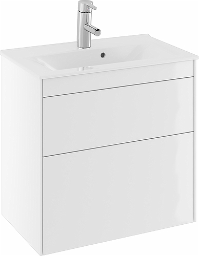 47378 IFO Sense тумба для тонкой раковины с двумя ящиками, компактная, W = 900 мм, W1 = 915 мм, мол. - Вид №3