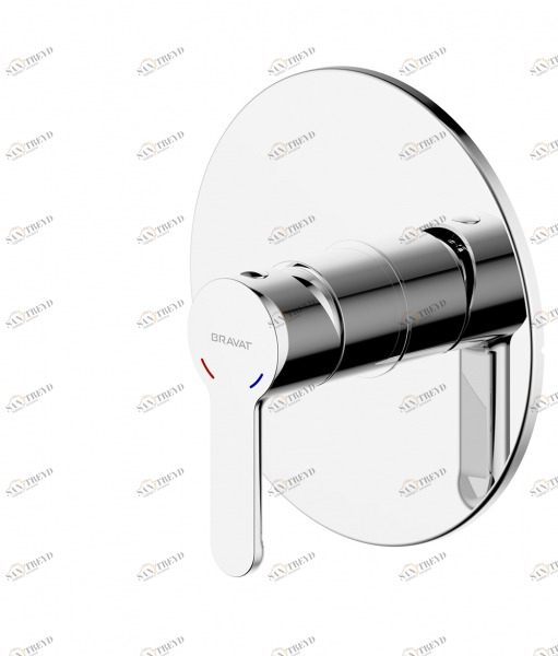 Смеситель встраиваемый в стену (1-функц.) STREAM PB83783CP-ENG bravat