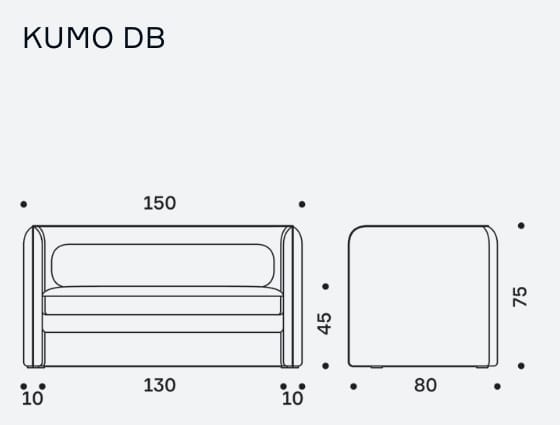 Тканевое кресло с подлокотниками IBEBI Kumo ARCH-00124247 - Вид №4