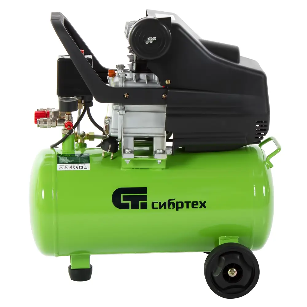 Компрессор безмасляный Сибртех 24 л 1.5 кВт STLM-2153290 - Вид №1