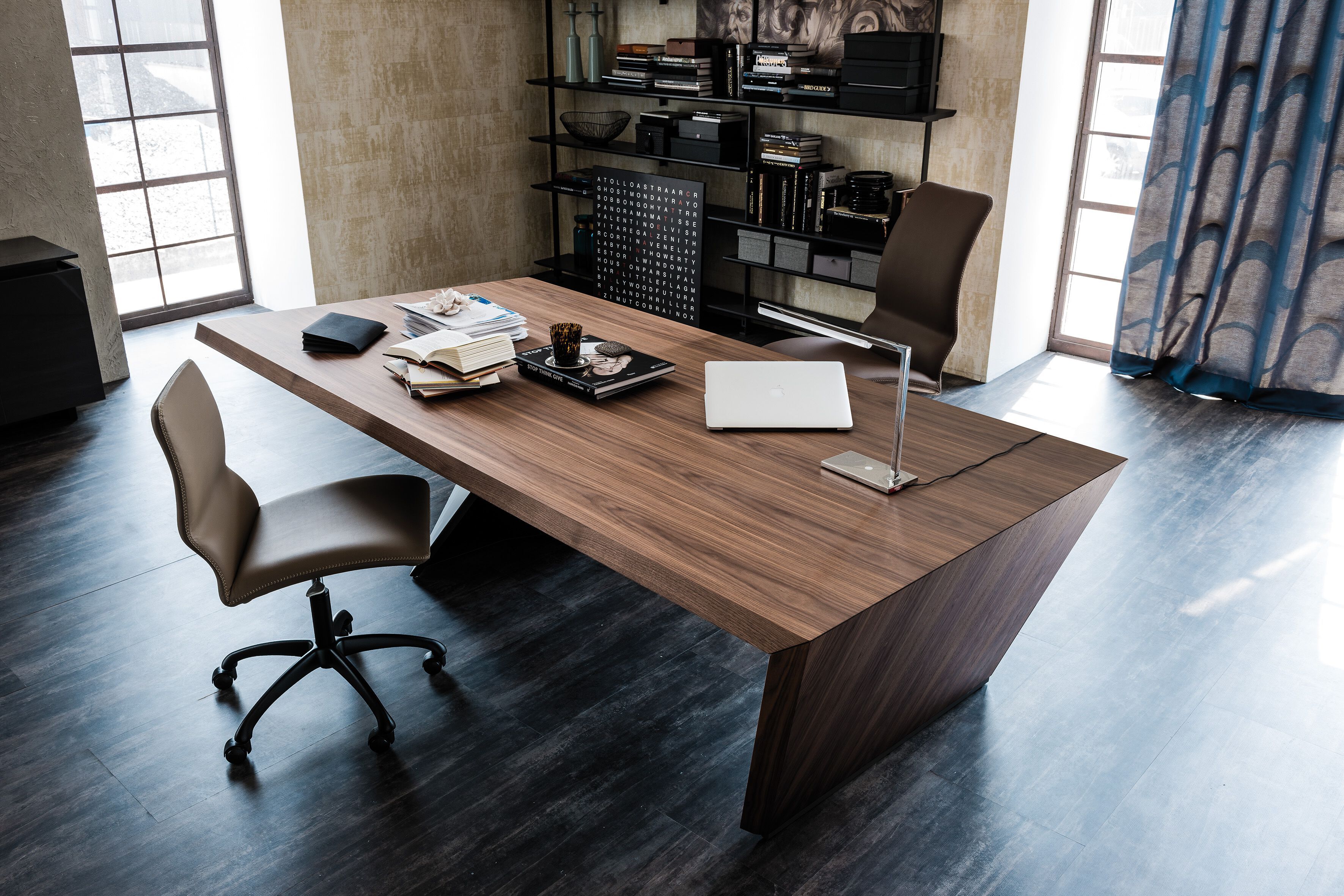 Прямоугольный стол из стали и дерева Cattelan italia NASDAQ ARCH-00006732 - Вид №4