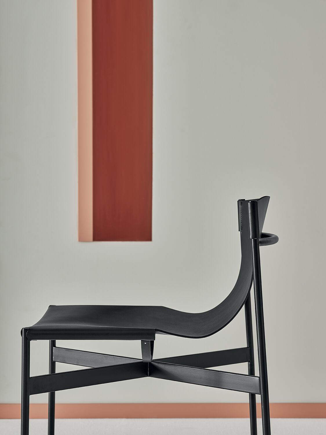 Кожаный и стальной стул с подлокотниками Bontempi Casa LUCREZIA ARCH-00069384 - Вид №4