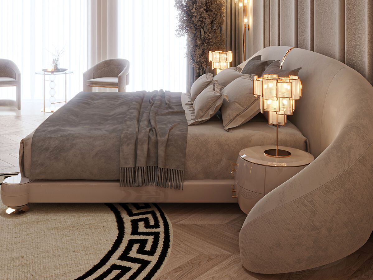 Круглая тумбочка с ящиками Zebrano Phaselis ARCH-00079027 - Вид №4