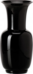 10640938 VENINI Ваза Venini "Опалино" 36х17см (черная) Стекло