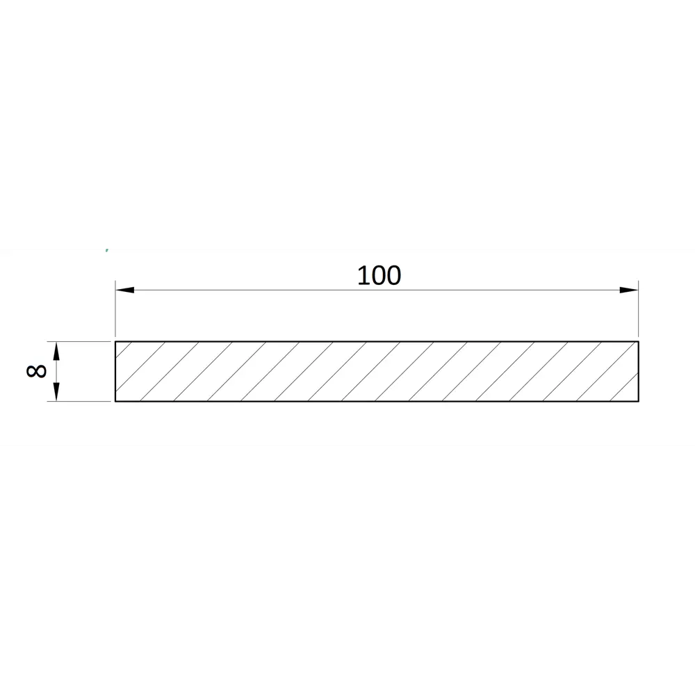 Добор 2050x100х8 мм финиш-бумага ламинация цвет орех тёмный КРОНОПРОФИЛЬ STLM-2189396 - Вид №1