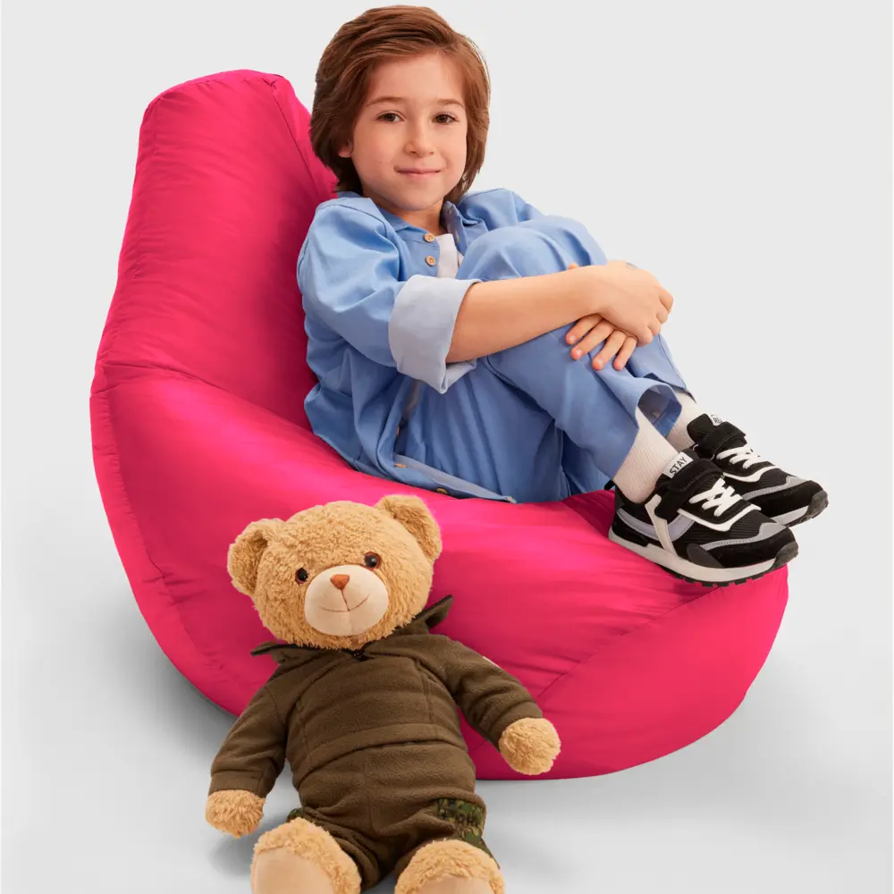 91588316 Кресло-мешок Bean Joy XL 70x100x70 см цвет фуксия STLM-0814379