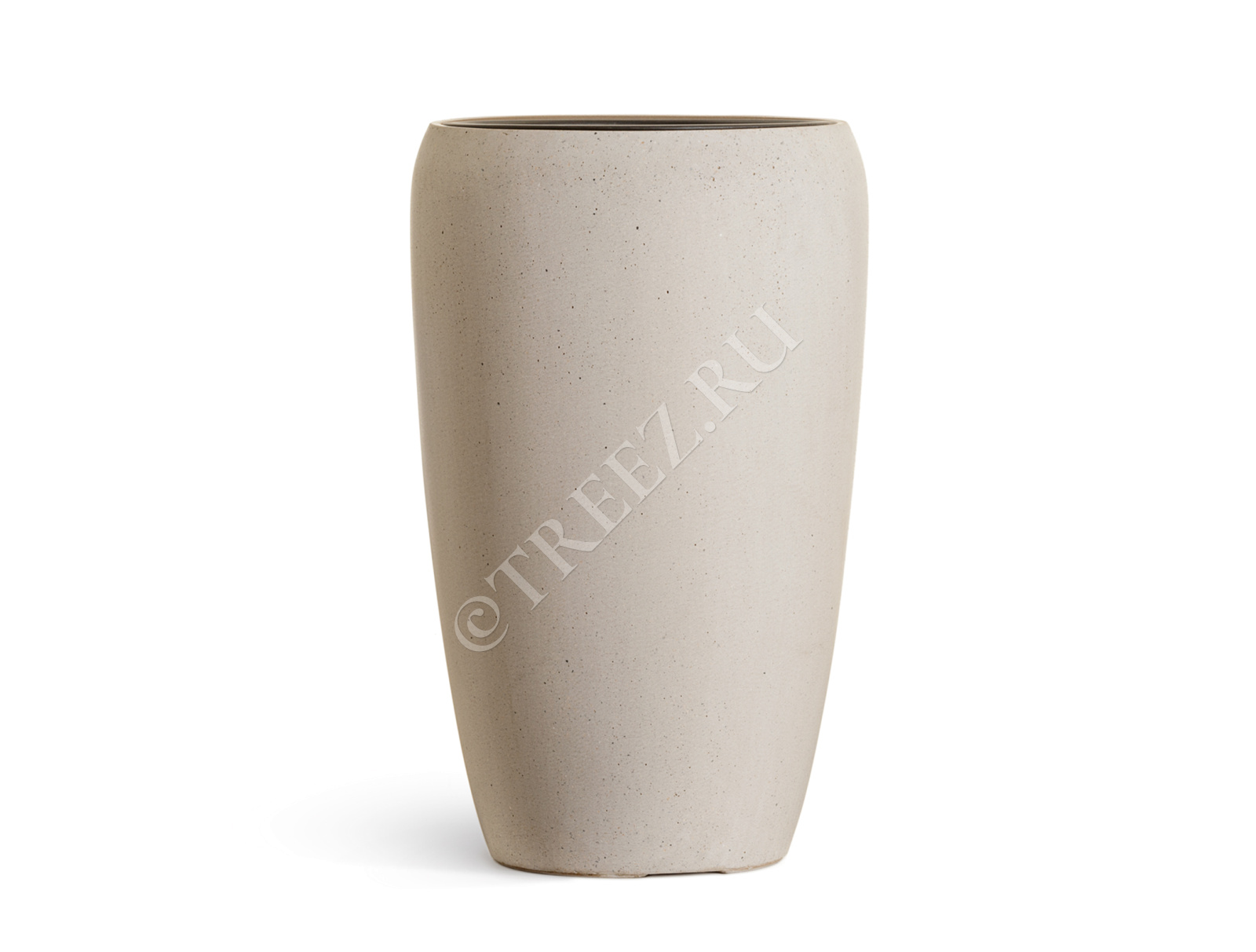 41.3321-02-070-BE-51 Кашпо  Effectory - серия Beton - Высокий округлый конус - Белый песок Цветочная коллекция  - Вид №2