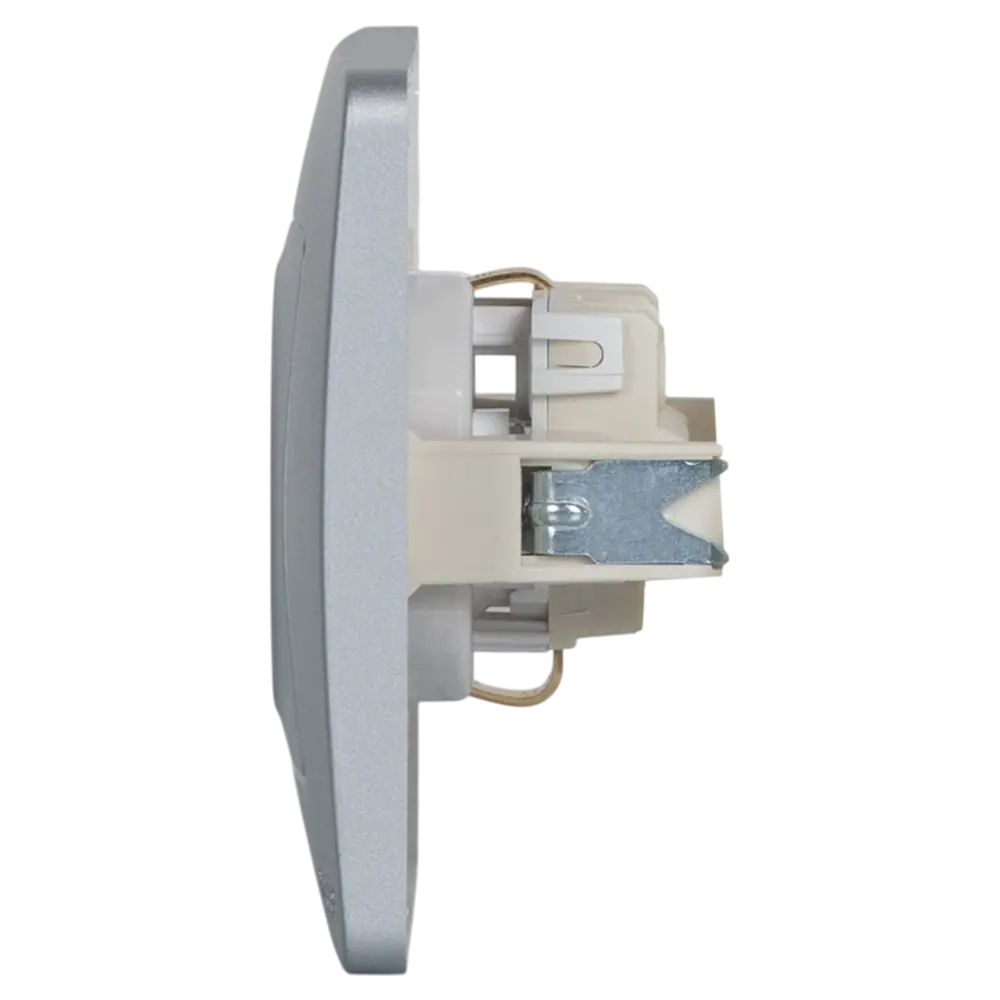Розетка встраиваемая Systeme Electric Blanca 16 А с заземлением цвет алюминий STLM-2103023 - Вид №3