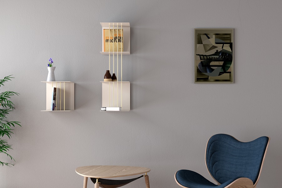 Полка с разделителем Teaser, жемчужно-белая UMAGE 5004 - Вид №1