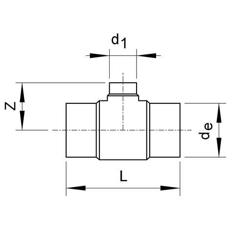 SANIT 441101 Тройник 90 °, полипропилен, SDR 11, короткое, снижение  - Вид №1