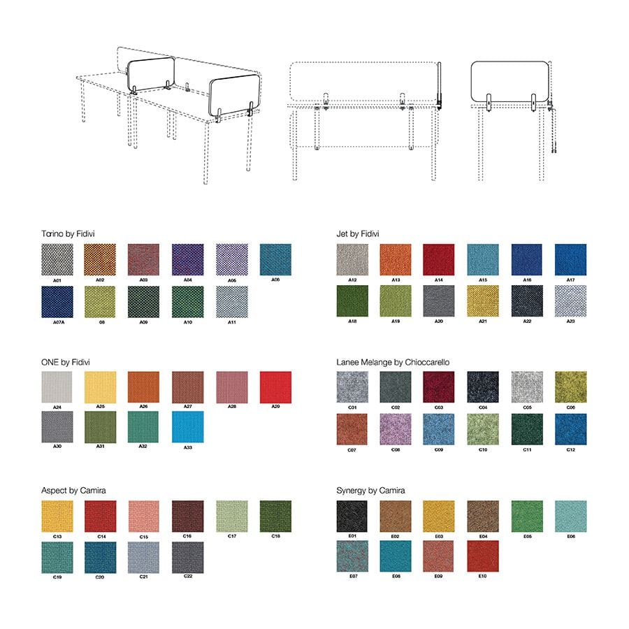 Звукопоглощающая панель перегородки стола Askia Connect ARCH-00031306 - Вид №10