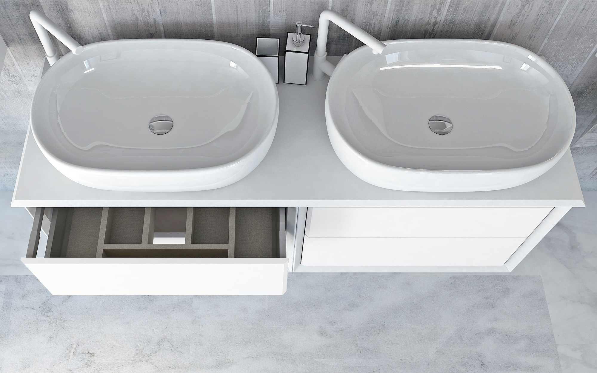 Мебель для ванной CEZARES BELLAGIO 140 Bianco Opaco - Вид №2