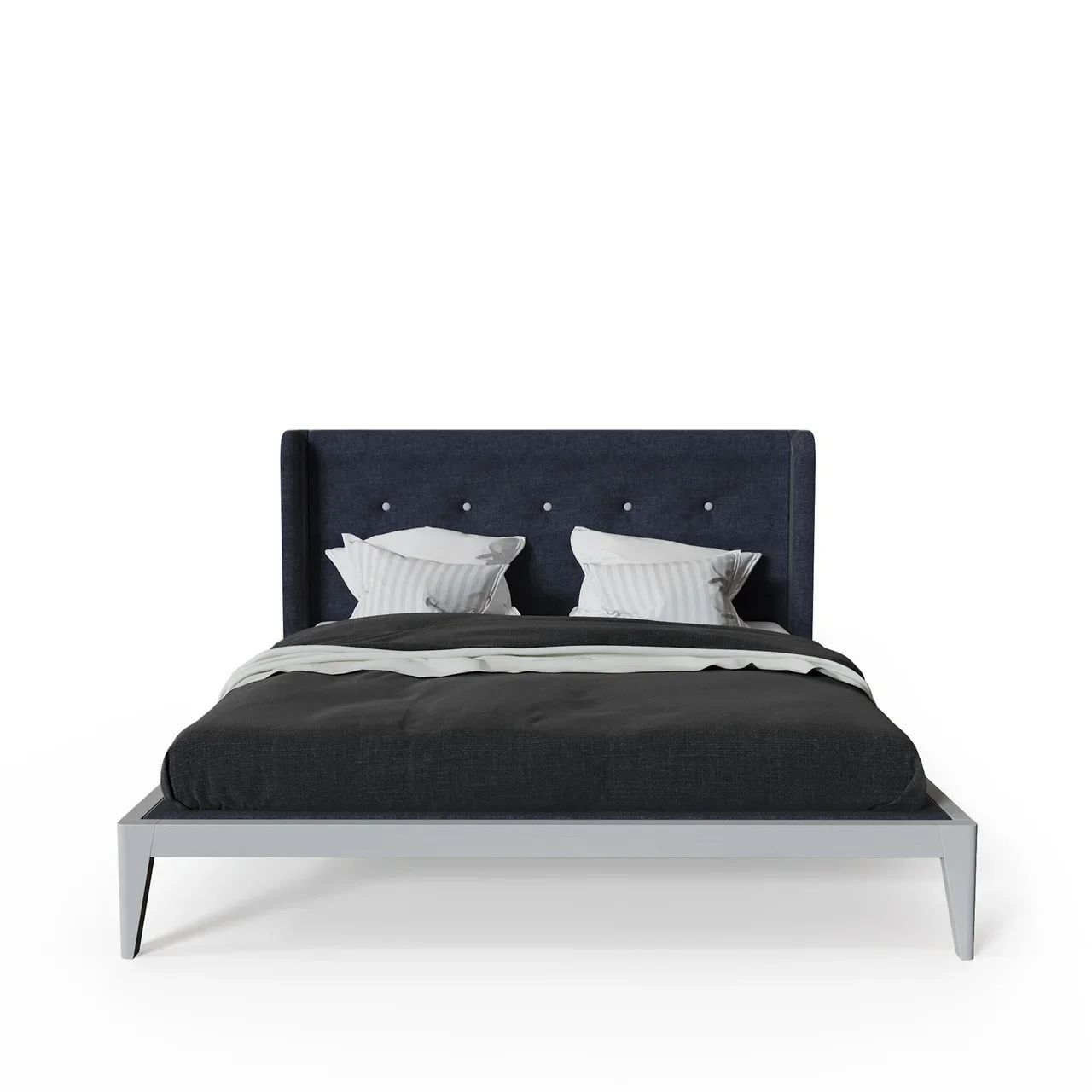 Кровать двуспальная 160x200 темно-синяя Fly soft new BRAGIN DESIGN ДИЗАЙНЕРСКИЕ 256417 Белый;синий  - Вид №2
