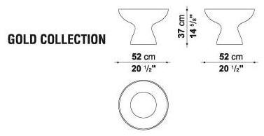 B&B Italia Керамическая чаша Gold sun-id-1353763 - Вид №1
