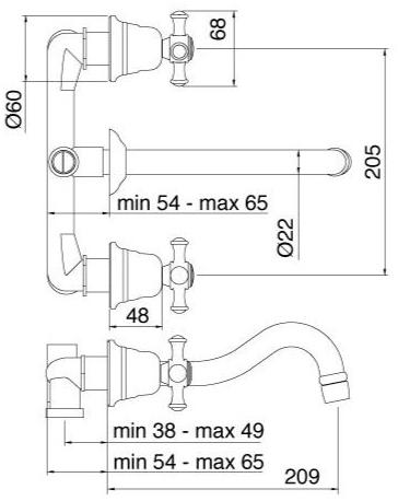 Rubinetterie Treemme Old italy  4452  - Вид №2