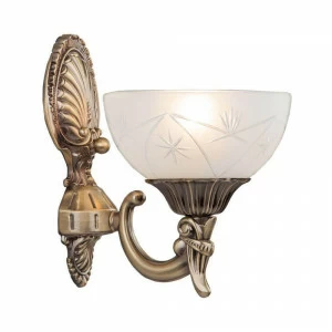 Бра с белым стеклянным плафоном античная бронза Eurosvet 60006/1 EUROSVET 60006 00-3927793 Белый;бронза