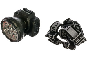 15279241 Налобный фонарь LED 5362 (аккум 220В, черный, 7LED, 2 реж, пласт, бокс) 11256 Ultraflash