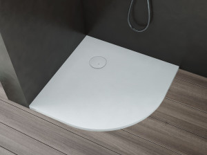 Угловой полукруглый поддон для душа в Solique