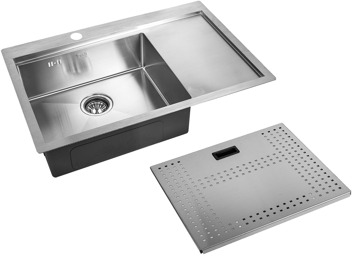 Мойка кухонная ZorG Master N ZM N-7852-L из нержавеющей стали с накладкой, сталь