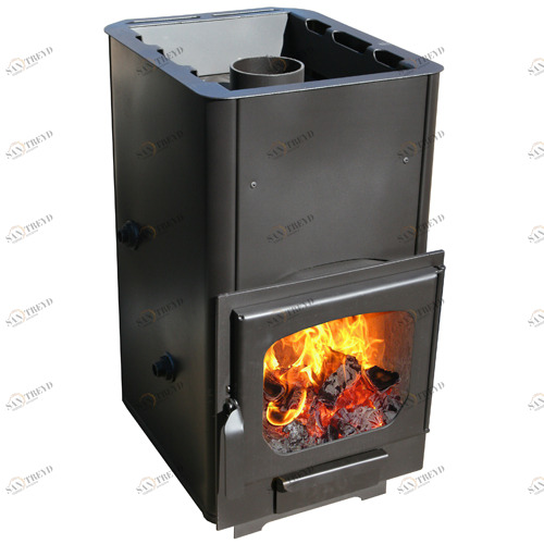 Печь для бани Варвара Мини с теплообменником без выноса Панорамная 6084