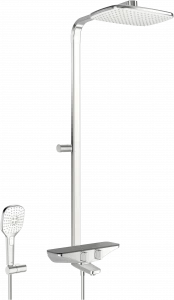 Oras 7591U-15 Смеситель с верхним душем rain shower 7591U-15 Esteta Хром/Серый